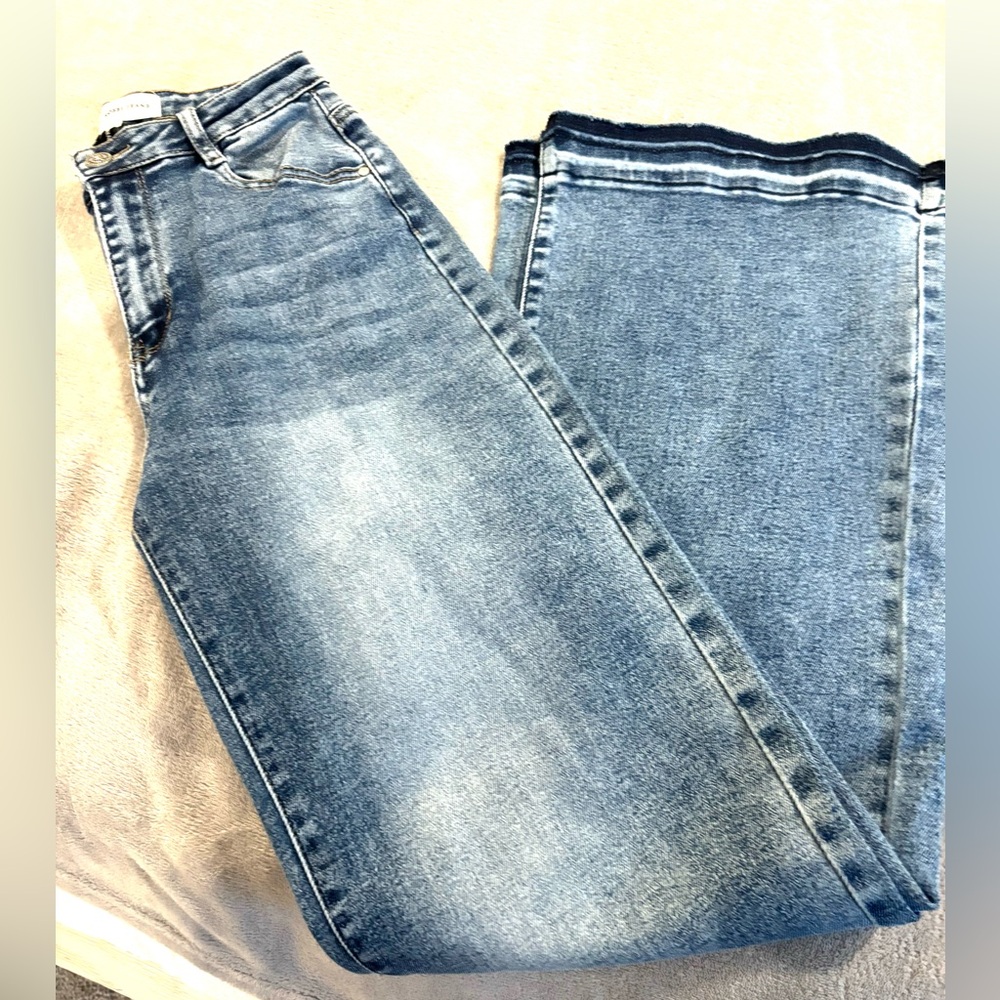 Classic Blue Wide Leg Jeans - Picture 3 of 5